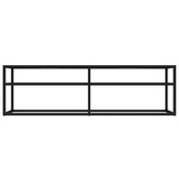 vidaXL Szafka pod TV, czarna, 140x40x40,5 cm, szkło hartowane