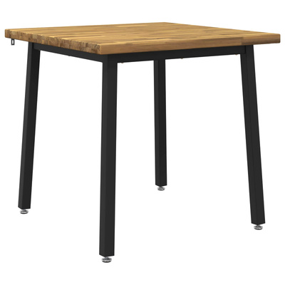 60 x 55 x 75 cm Lite Drewno Akacji biały i czarny Prostokątny