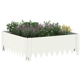 Krawężnik do trawnika 60 x 60 x 20 cm Stal Biały