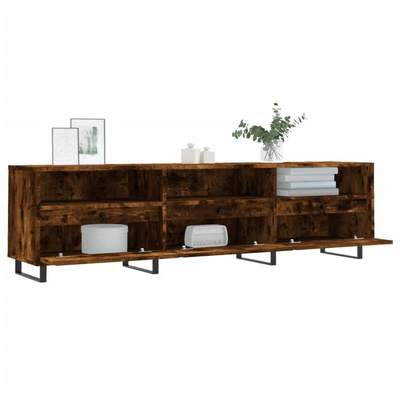 vidaXL Szafka pod TV, przydymiony dąb, 150x30x44,5 cm wariant 5