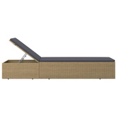 vidaXL Leżak z polirattanu, brązowo-ciemnoszary