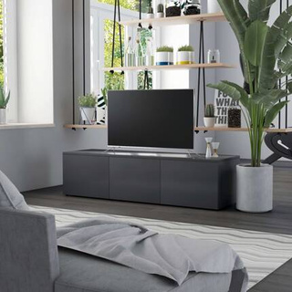 vidaXL Szafka pod TV, szara, 120x34x30 cm, materiał drewnopochodny
