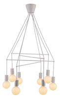 Lampa wisząca biała matowa 8xE27 dwuobwodowa Alto Candellux 38-70944 
