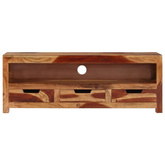 vidaXL Szafka pod TV, 110x30x40 cm, lite drewno akacjowe