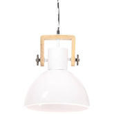 Industrialna lampa wisząca, 25 W, biała, okrągła, 30 cm, E27