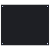 Panel ochronny do kuchni, czarny, 70x60 cm, szkło hartowane