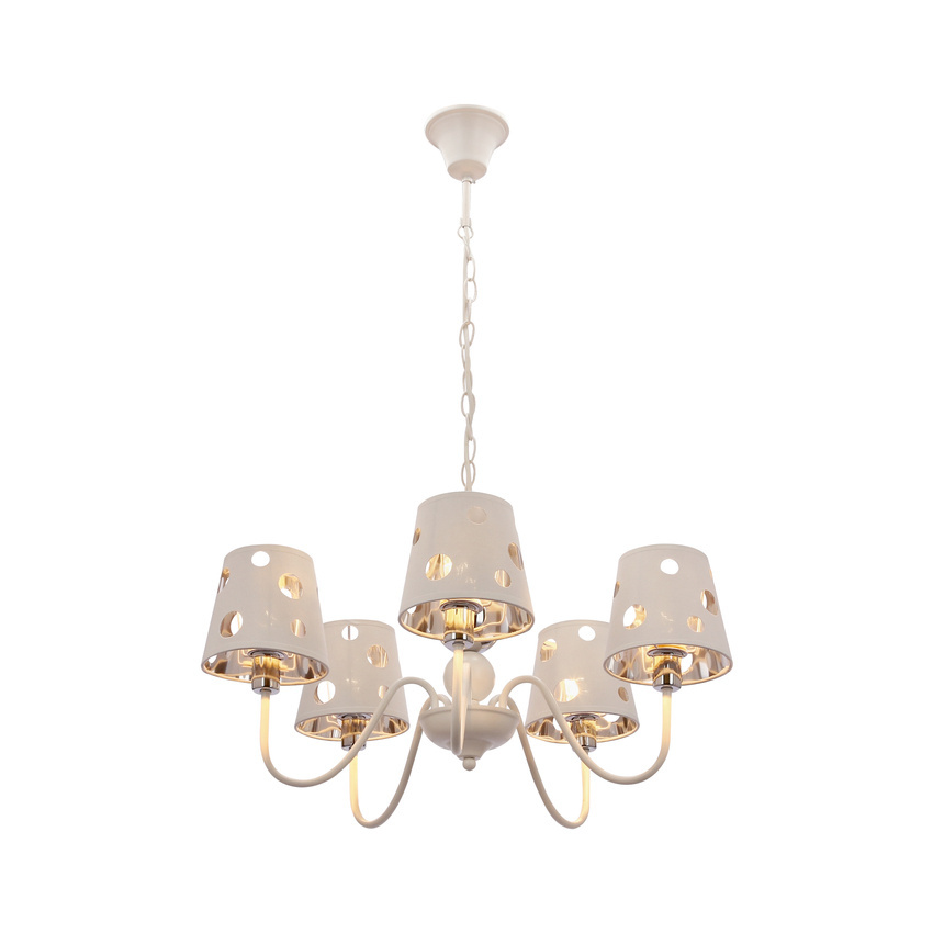 Żyrandol biały lampa wisząca 5xE14 Batley Ledea 50205110