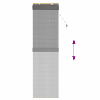 Roleta Szary 50 x 220 cm Bambus