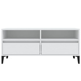 vidaXL Szafka pod TV, biała, 100x34,5x44,5 cm, materiał drewnopochodny wariant 4