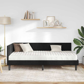 Rama Łóżka Narożnego z Materacem 2 szt. Czarny 100 x 200 cm