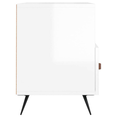 vidaXL Szafka pod TV, biała, wysoki połysk, 80x36x50 cm
