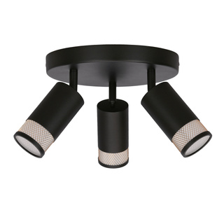 Lampa sufitowa Flin oprawa 3-punktowa do salonu metalowa