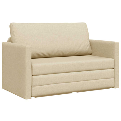 Sofa Bed Kremowy 124 x 71 x 78 cm tkanina