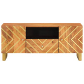 Szafka pod TV, brązowo-czarna 105x33,5x46 cm, lite drewno mango vidaXL