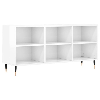 vidaXL Szafka pod TV, biała, wysoki połysk, 103,5x30x50 cm