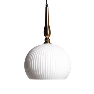 Lampa Wisząca Białe szkło ?25cm E27 Abruzzo Lucciola