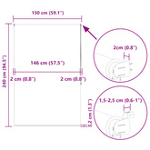 Roleta prysznicowa 150x240 cm Szerokość tkaniny 146 cm