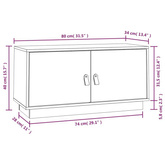 vidaXL Szafka pod TV, miodowy brąz, 80x34x40 cm, lite drewno sosnowe