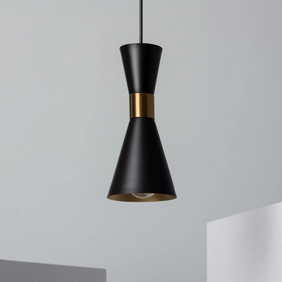 Lampa Wisząca złoto-czarna Abruzzo Salvatore Variant E27