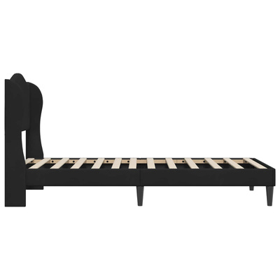 Ramka łóżka Z zagłówkiem Czarny 80 x 200 cm Welur