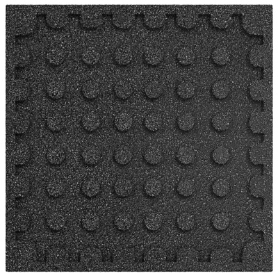 Płytki ochronne przed upadkiem 18 pcs Czarny 50 x 50 cm Guma