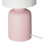 Lampka nocna Iner różowa ceramiczna z abażurem Candellux