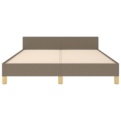 vidaXL Rama łóżka z zagłówkiem, taupe, 140x200 cm, obita tkaniną model standard