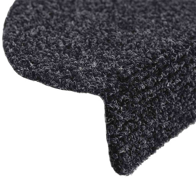 Maty na schody samoprzylepne 10 szt. 56x17x3 cm czarne półokrągłe