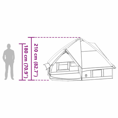 Namiot Teepee dla 8 osób 8-osobowy Zielony i Biały