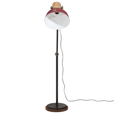 Lampa stojąca, 25 W, postarzany czerwony, 30x30x100-150 cm, E27
