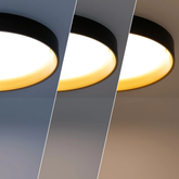 Plafon LED 21W Okrągły Czarno Złoty 45cm 3 Barwy Świecenia CCT Abruzzo Roma