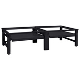 Podstawka na Pralkę 2 pcs Czarny 124,5 x 61,5 x 32,5 cm Stal