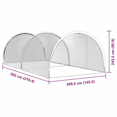 Baseball i Softball Czarny 702 x 369,5 x 243,5 cm Poliester
