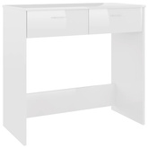 vidaXL Biurko, białe z połyskiem, 80x40x75cm, materiał drewnopochodny