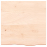 Półka, 60x60x(2-6) cm, surowe lite drewno dębowe