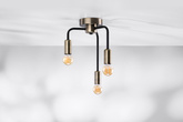 Lampa sufitowa patynowa + czarny mat 3xE14 Saga 33-01320