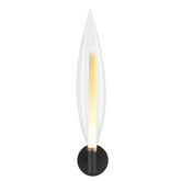 Kinkiet Nordic szklany czarny transparentny do salonu 1x5W G9