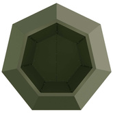 Donica 2 pcs Zielony oliwkowy 75 x 75 x 60 cm Stal