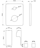 Podtynkowa bateria natryskowa 2-funkcyjna Nyks Chrom  Invena
