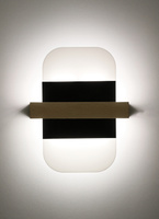 April lampa kinkiet drewniany 1x6 led czarny+biały