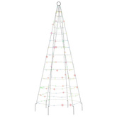 vidaXL Choinka z lampek, na maszt, 200 kolorowych LED, 180 cm