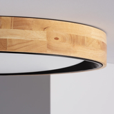 Plafon LED 16W Okrągły 38cm Naturalne Drewno 3 Barwy Świecenia CCT Abruzzo Vero