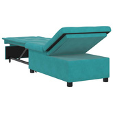 Sofa Bed Turkusowy 194 x 67 x 82 cm Aksamit