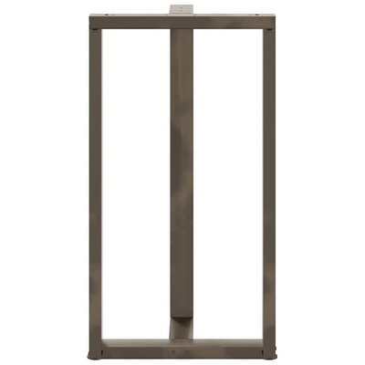 Nogi do stołu barowego w kształcie litery T 2 szt. Czarne 60x35x(110-111) cm Stal