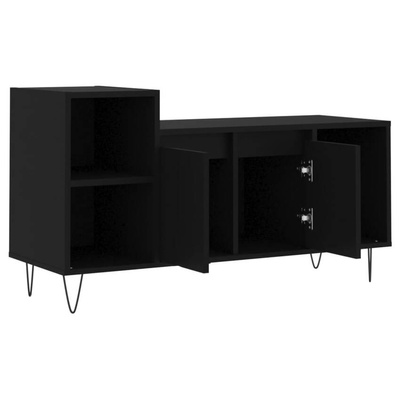 vidaXL Szafka pod TV, czarna, 100x35x55 cm, materiał drewnopochodny model standard