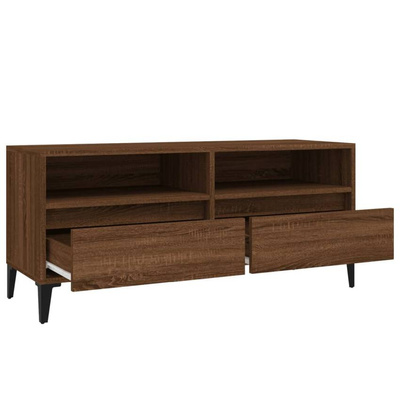vidaXL Szafka pod TV, brązowy dąb, 100x34,5x44,5 cm