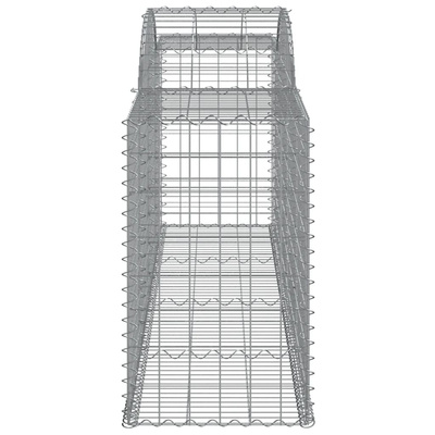 Kosze gabionowe, 25 szt, 300x50x80/100 cm, galwanizowane żelazo