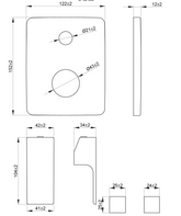 Podtynkowa bateria natryskowa 2-funkcyjna Nyks Chrom  Invena
