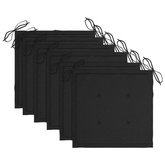 vidaXL Składane krzesła ogrodowe, 6 szt., poduszki, drewno akacjowe