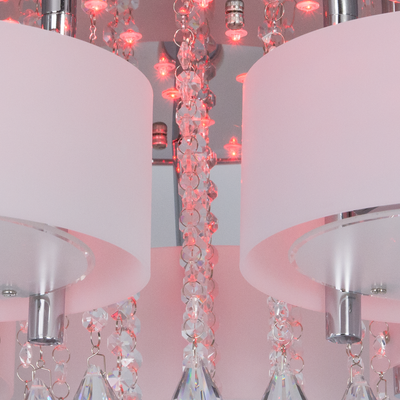 Nowoczesna lampa sufitowa led kryształ ANTILA srebrny model standard